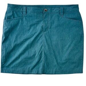 EDDIE BAUER Women’s Horizon Active Skort Teal Green Zip Pockets Moisture-wick L‎